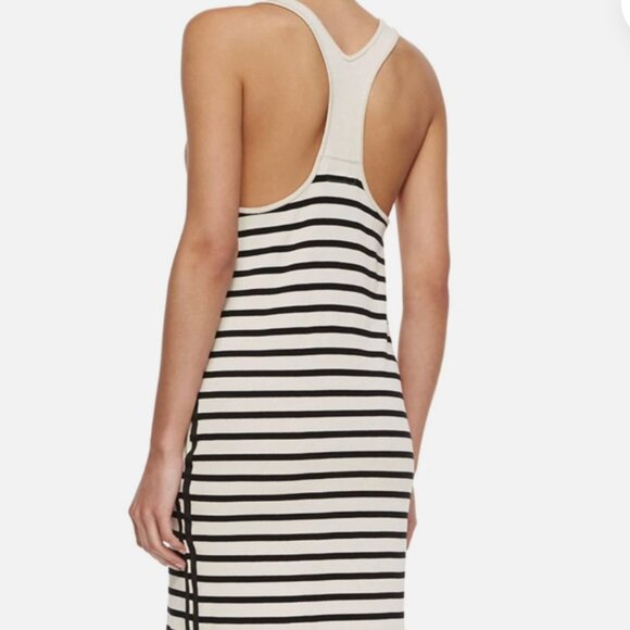 Rag & Bone Black and Cream Racerback Dress - Size M - Picture 2 of 8